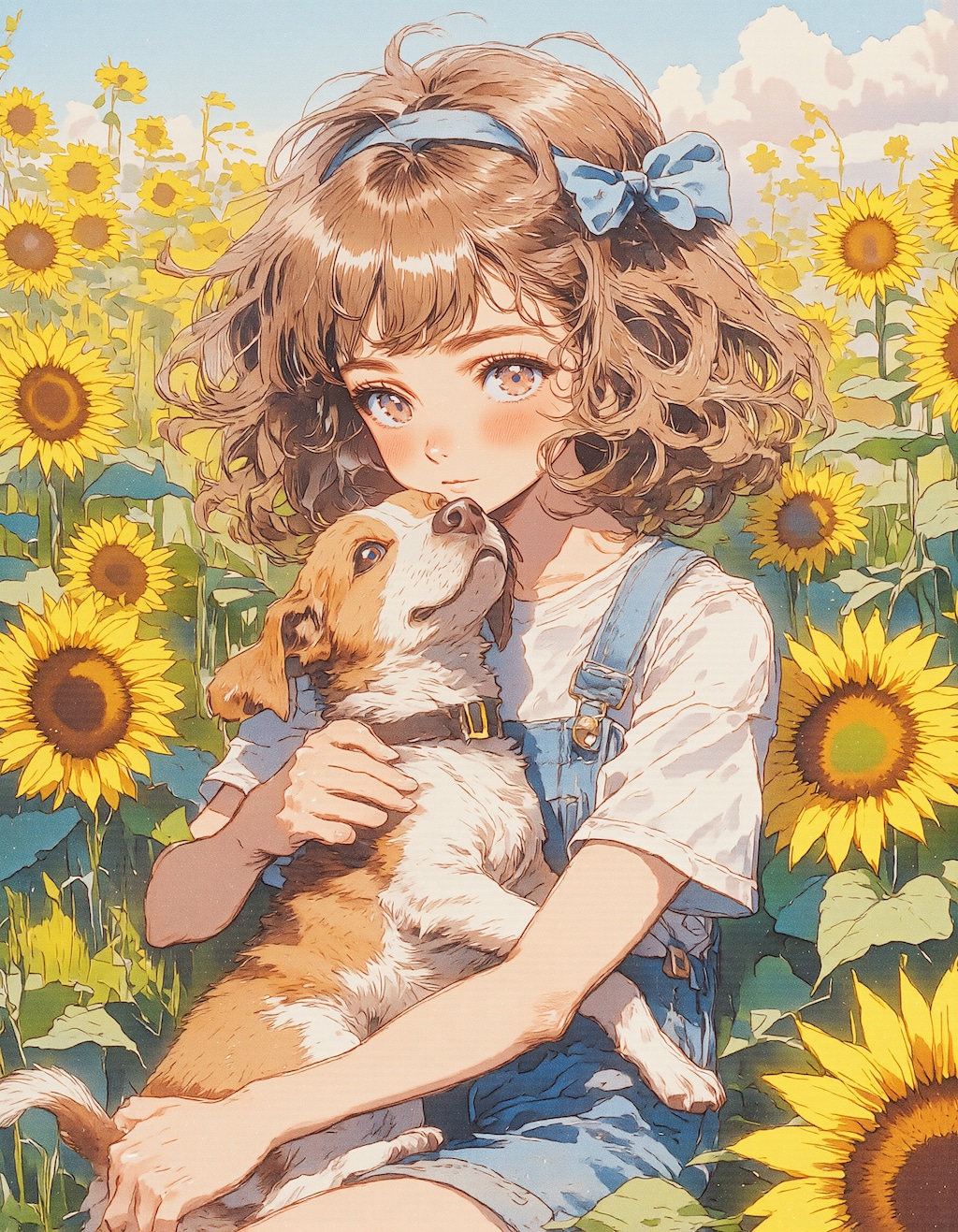 ひまわり畑の女の子