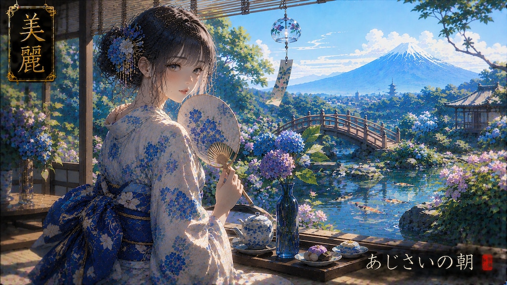 Beautiful Japanese-style illustration / 和風美麗イラスト #patreon #ChatGPT #kimono #wafuu #美麗 #和風 #美麗アート #be