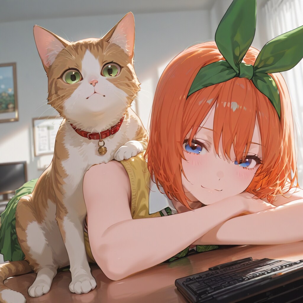 四葉と猫🐱