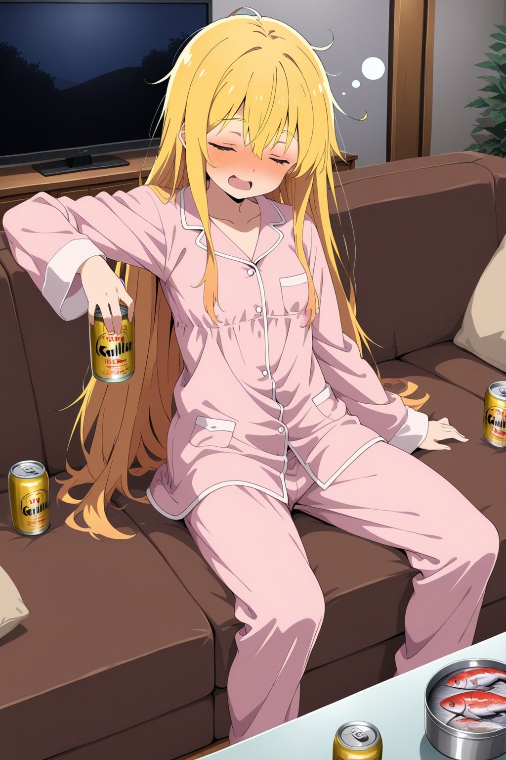 酔ってる金髪ちゃん