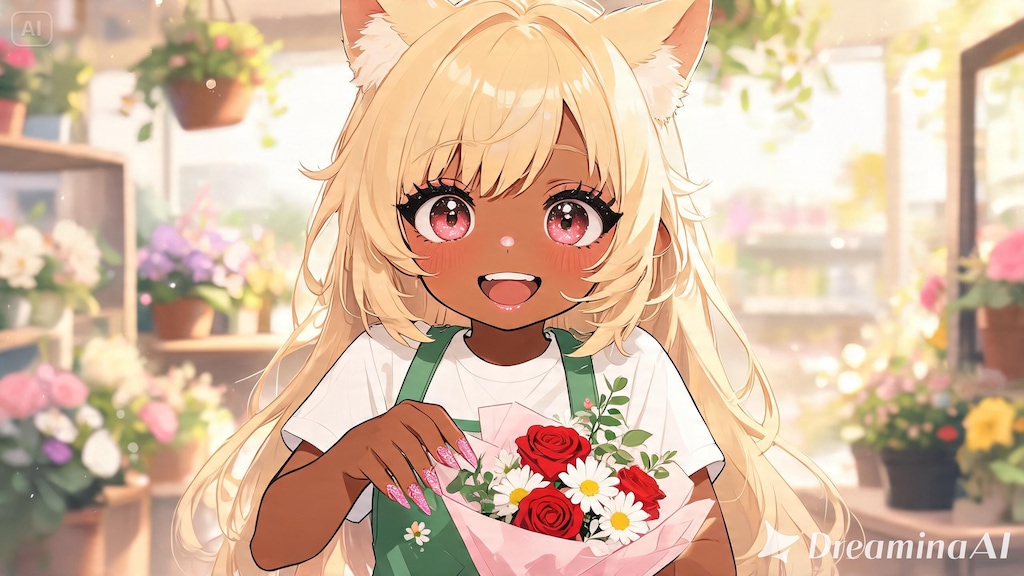 ちびギャルが働く【#けもみみ花屋にようこそ】１