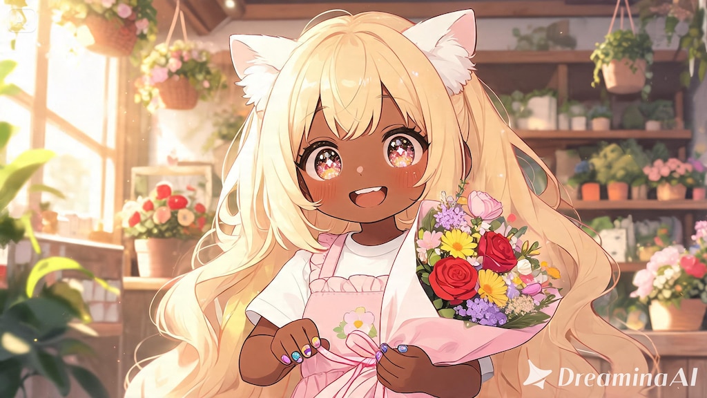 ちびギャルが働く【#けもみみ花屋にようこそ】１