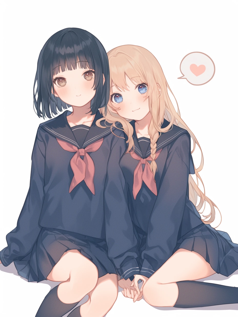 二人のJK298 | の人気AIイラスト・グラビア