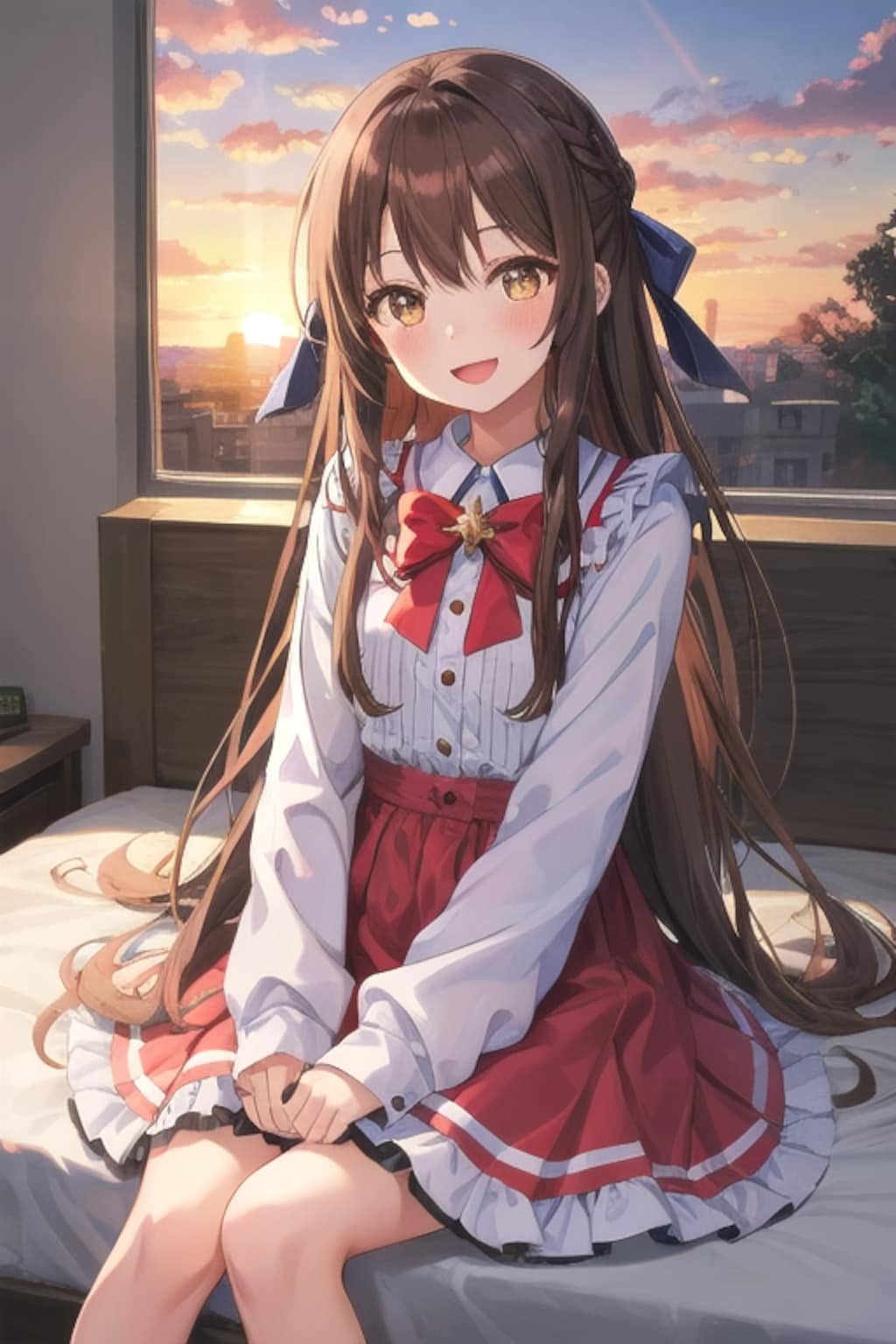 沈む夕陽となごみちゃん🌇😌