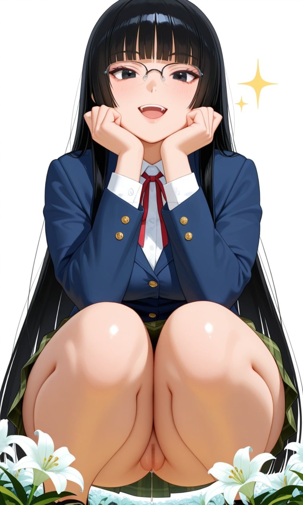 しゃがみピース杏樹(R18)