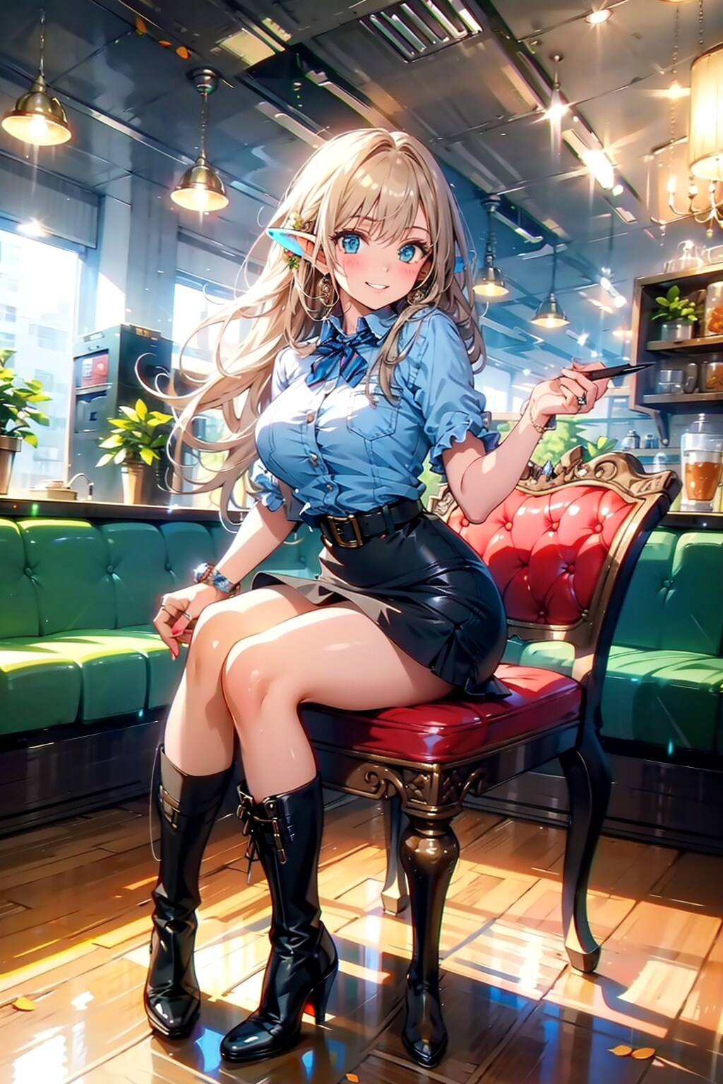 ハンバーガーショップで