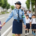 婦警さんの一日　集団登校見守りと迷子さん対応 4枚目