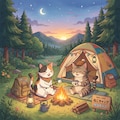 キャンプ猫 4枚目