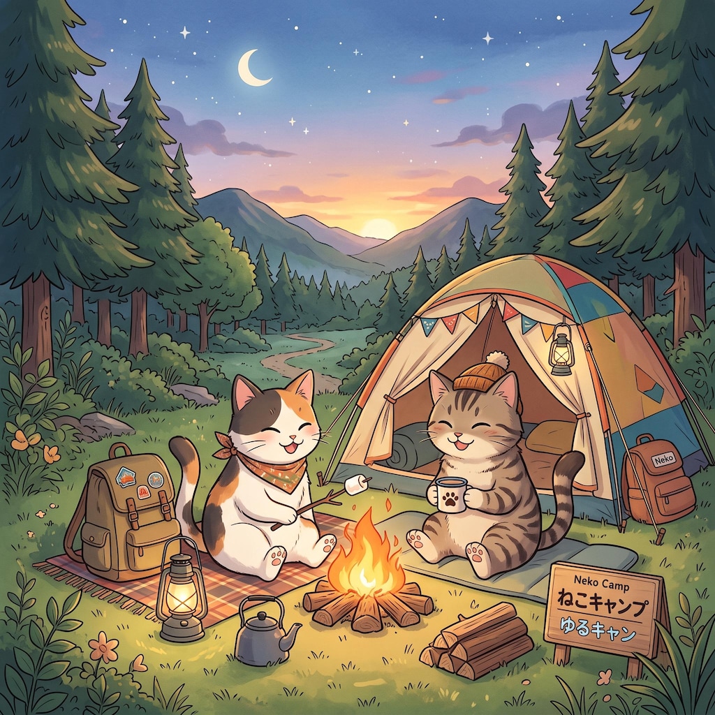 キャンプ猫