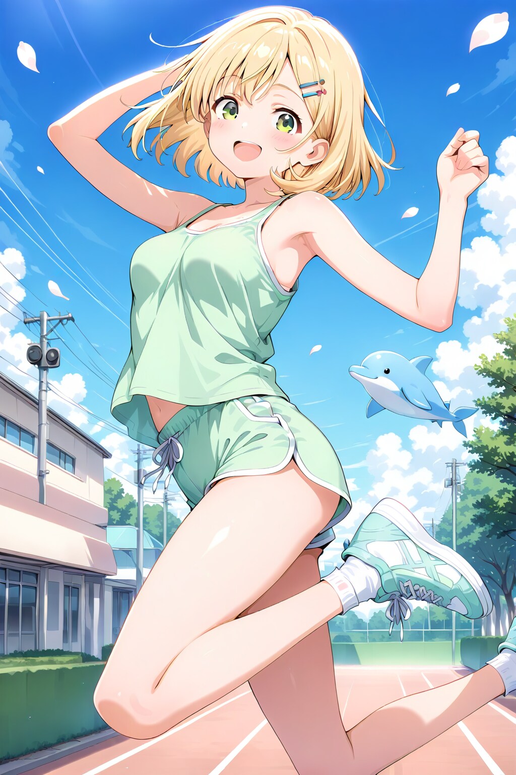ドルフィンパンツの千鶴ちゃん🐬