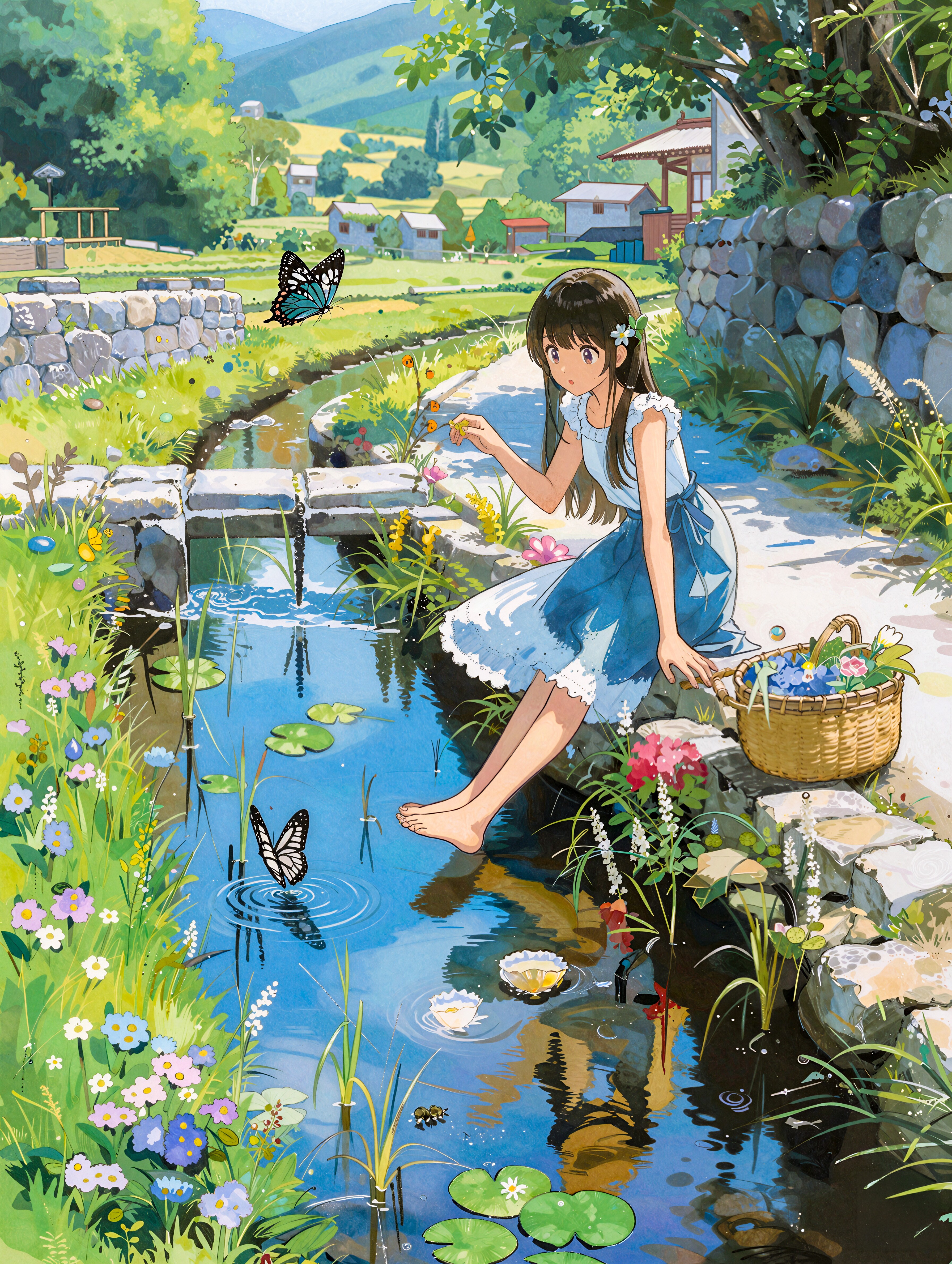 花を拾う | の人気AIイラスト・グラビア