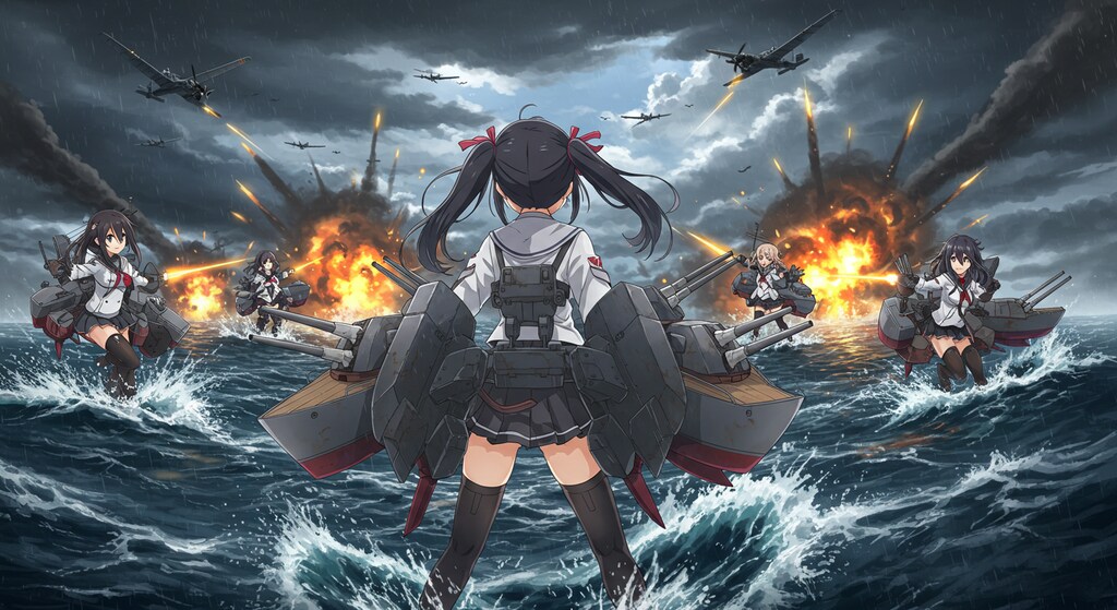 艦これキャラ　演習中