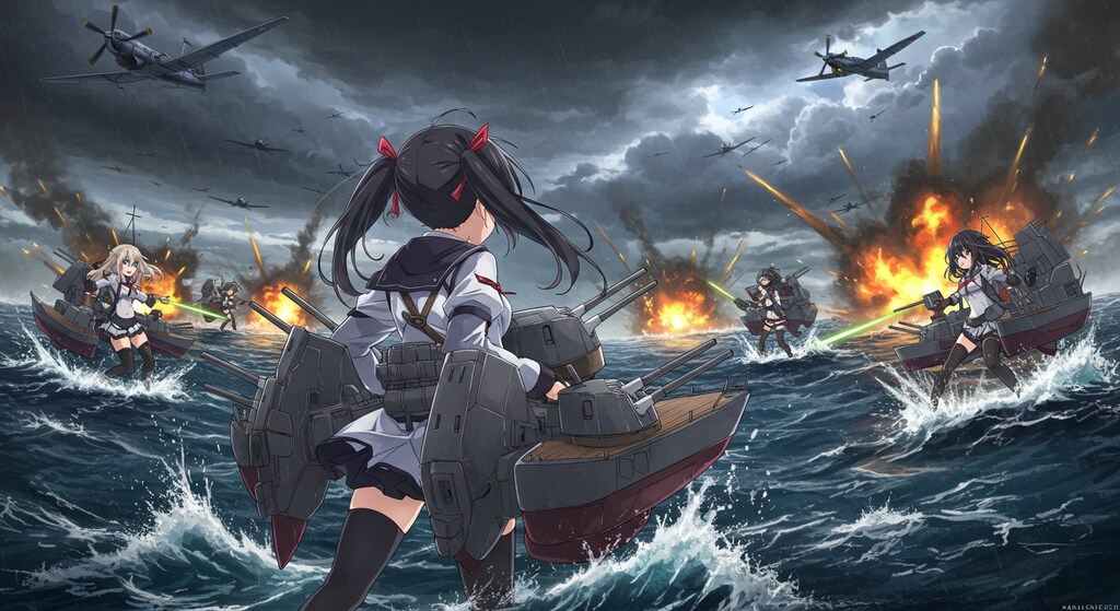 艦これキャラ　演習中