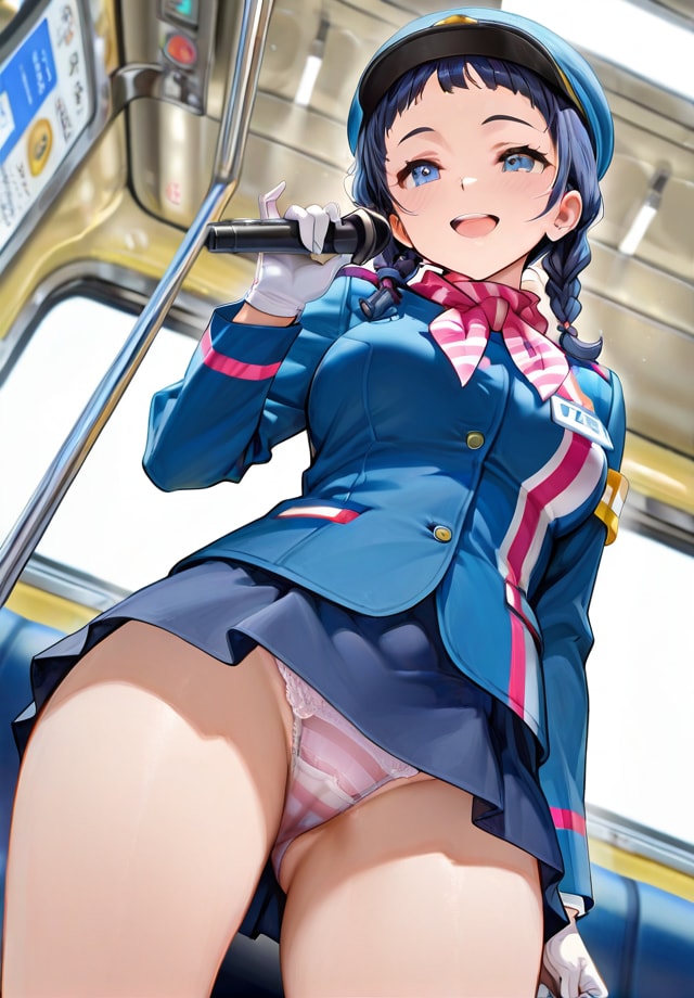 下から失礼しまーす♪　バスガイド編