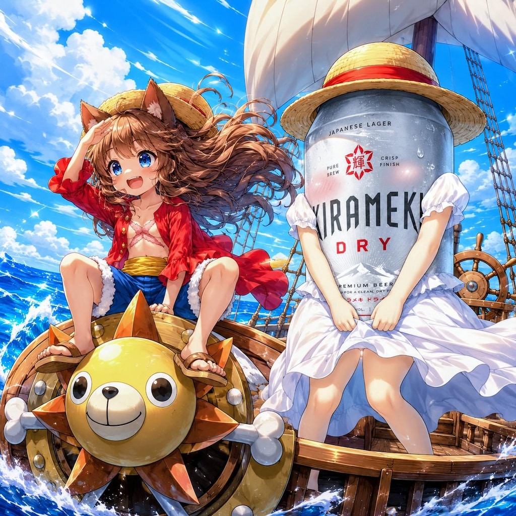 ONE PIECEの麦わらの小さな女の子