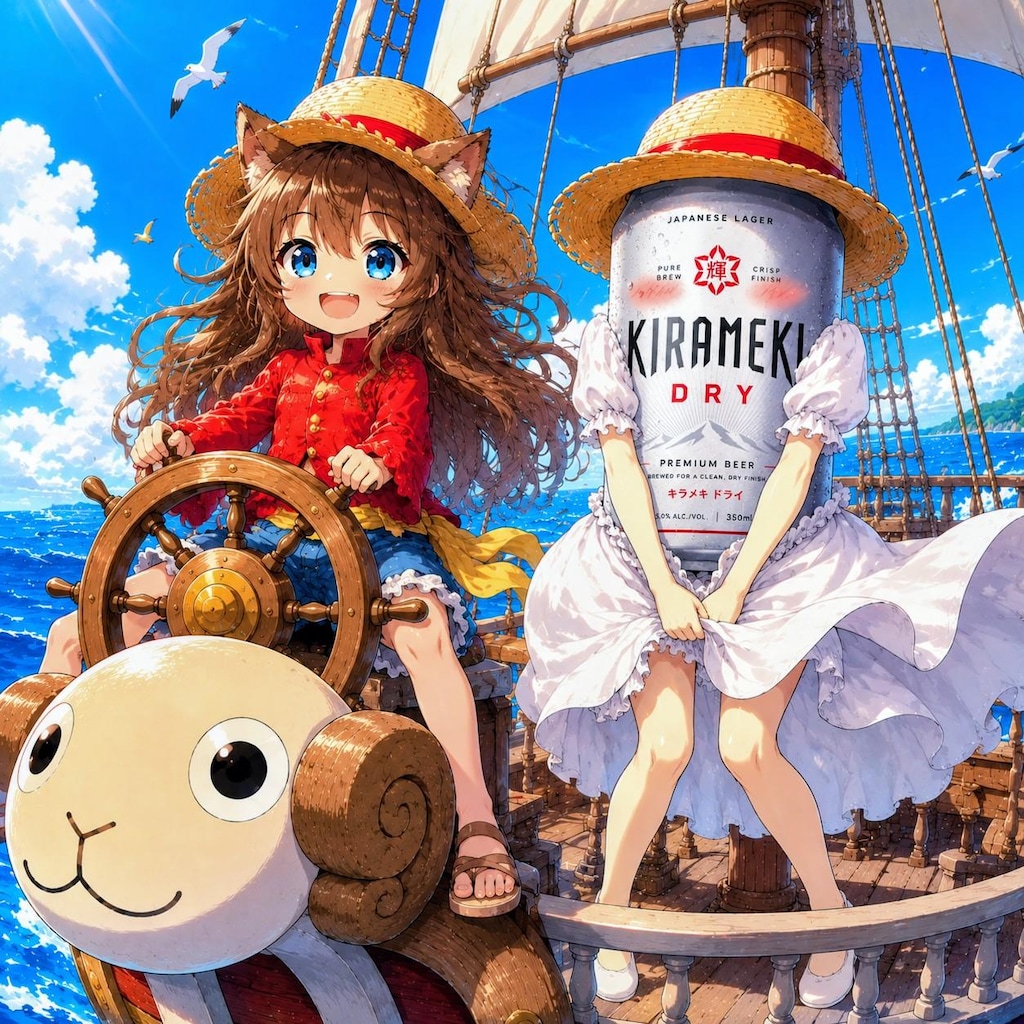 ONE PIECEの麦わらの小さな女の子