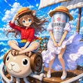 ONE PIECEの麦わらの小さな女の子 2枚目