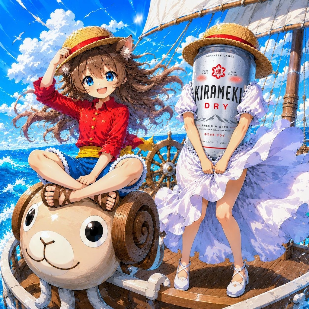 ONE PIECEの麦わらの小さな女の子