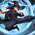 魔法陣を蹴り飛ばす魔女さん 2枚目