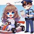 ゴーカートでスピード違反取られた小さな女の子 5枚目
