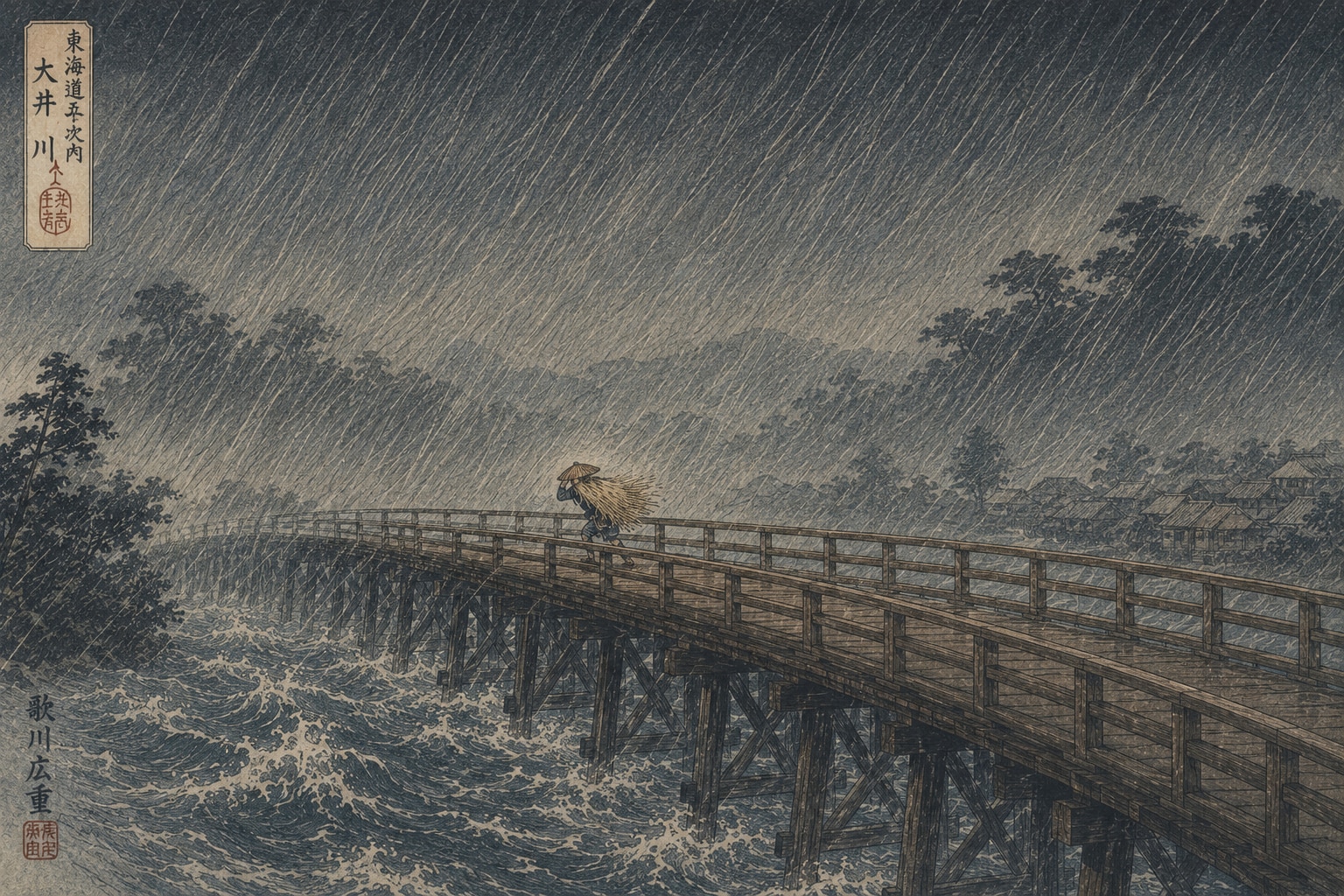浮世絵調で