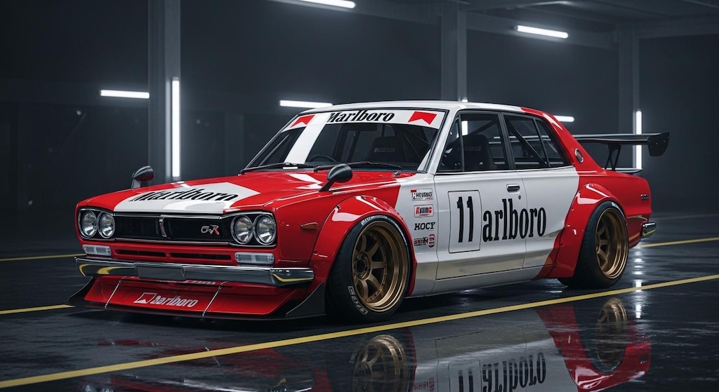 マルボロスカイラインセダンレーシングカー