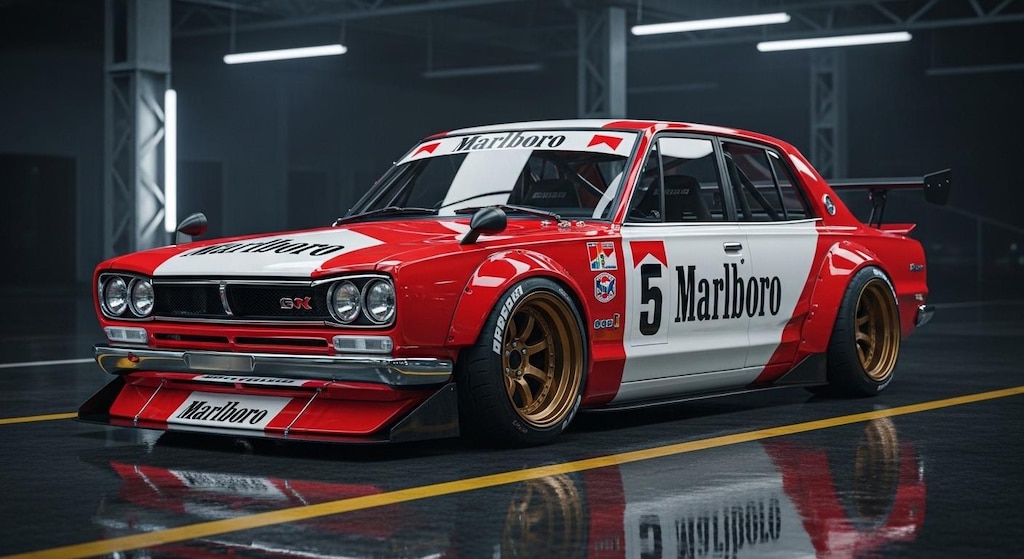 マルボロスカイラインセダンレーシングカー