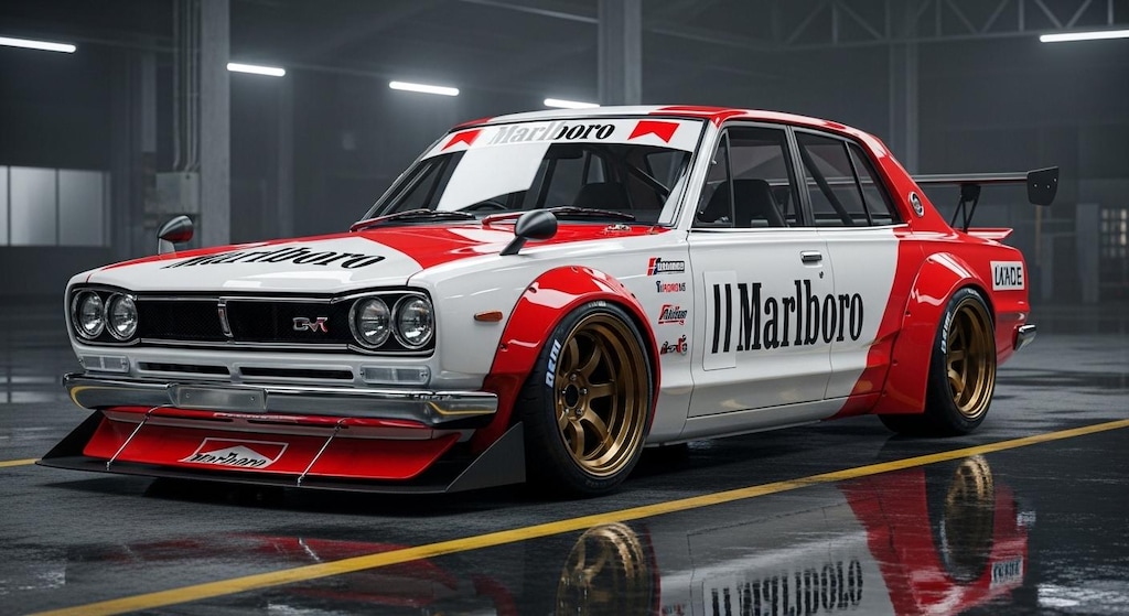 マルボロスカイラインセダンレーシングカー