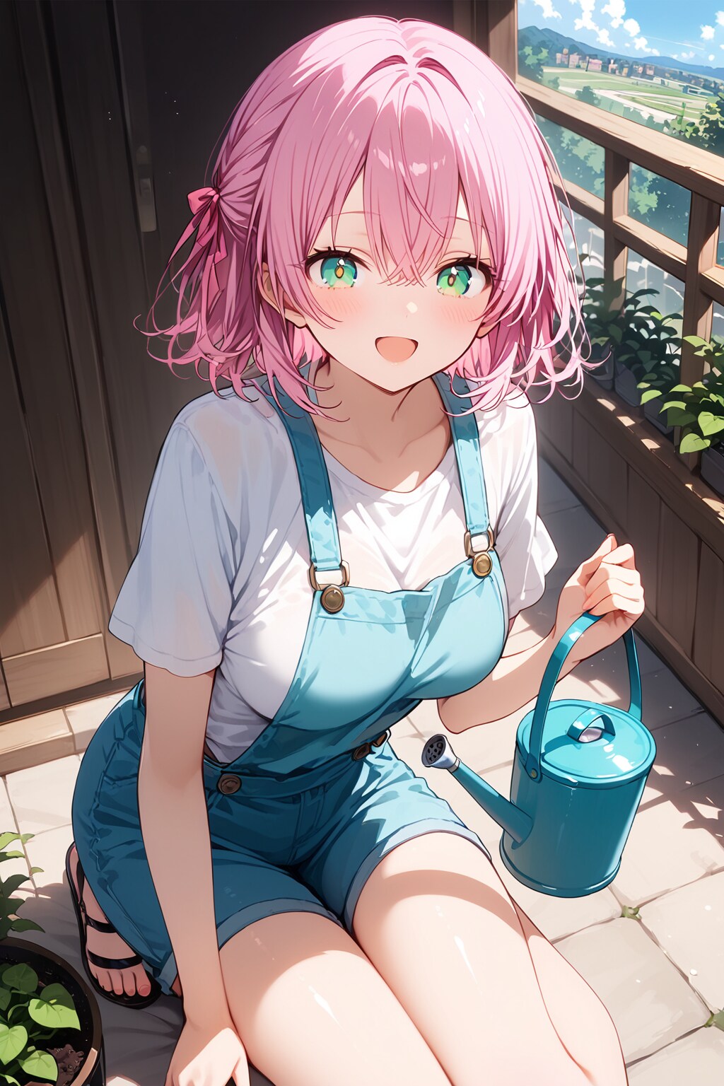 家庭菜園に励む李々花