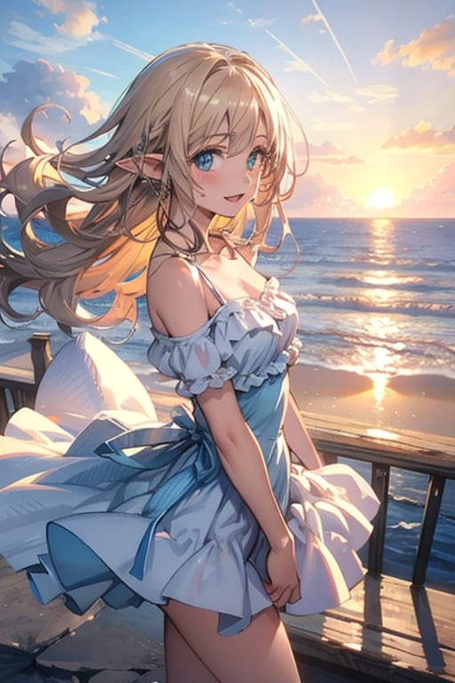 エルフさんと見る夕日 | の人気AIイラスト・グラビア