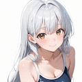 スク水でおんなのこ座り♡ 2枚目