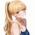 スク水でおんなのこ座り♡ 3枚目