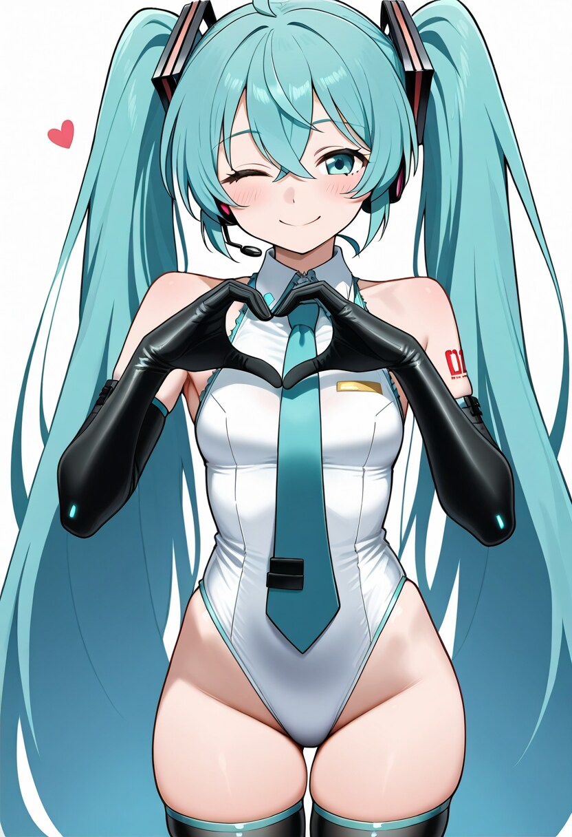 手ハートなレオタードミク