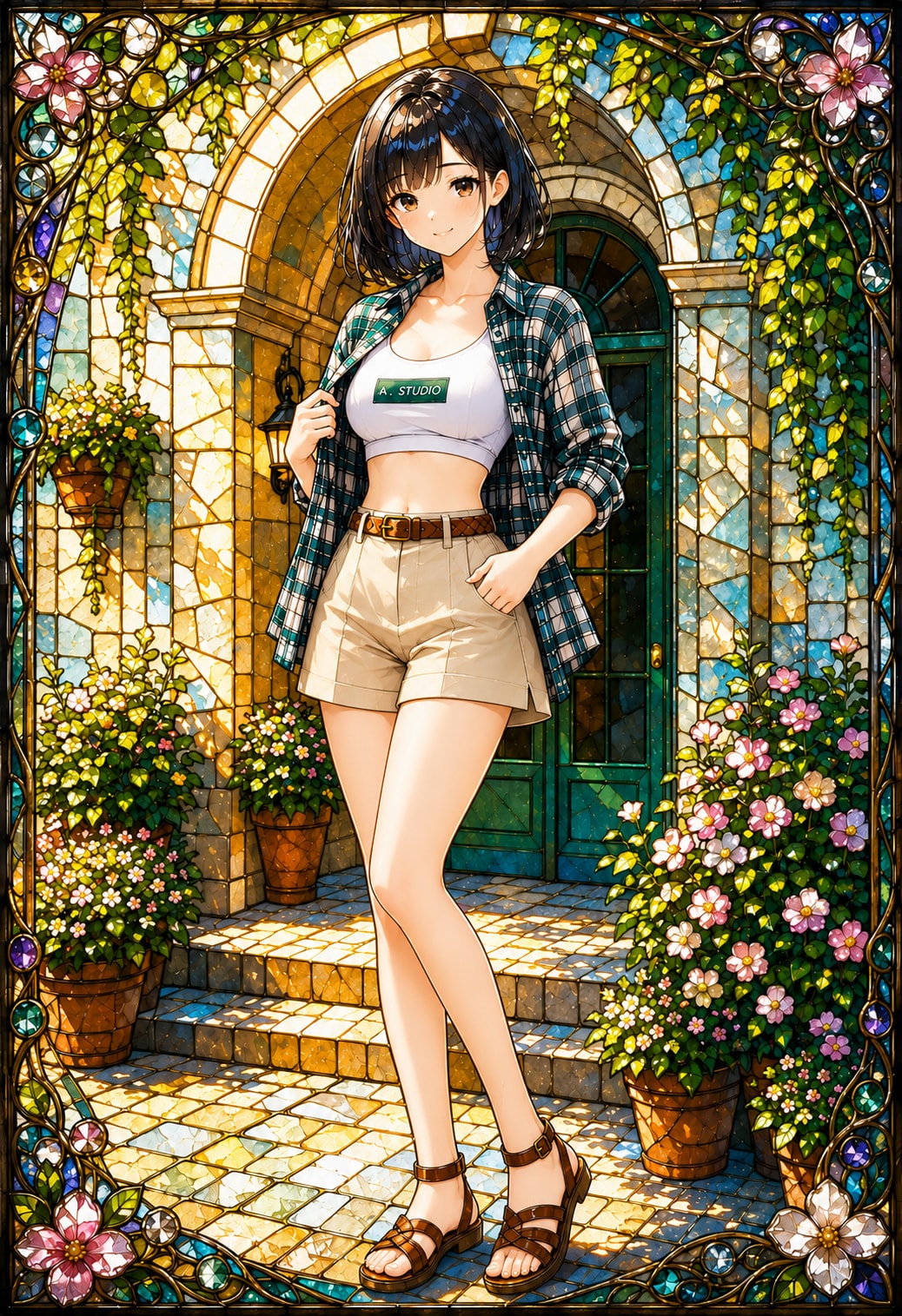 陽光照らす庭