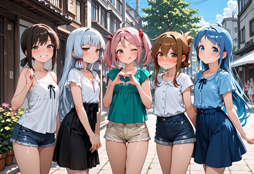 夏コーデな初期艦ズ✨️