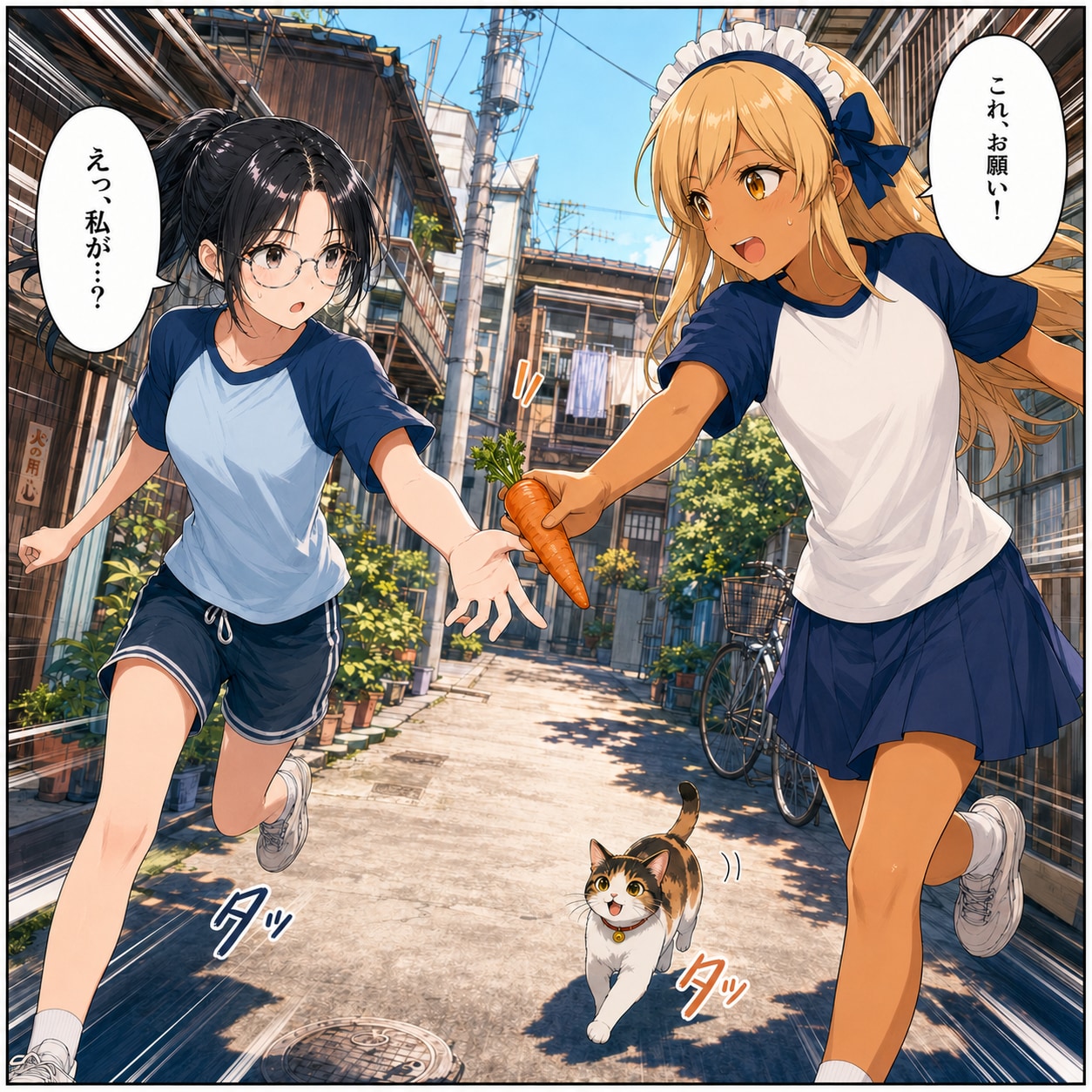 人参バトン!?雫さん➡楓さん | の人気AIイラスト・グラビア