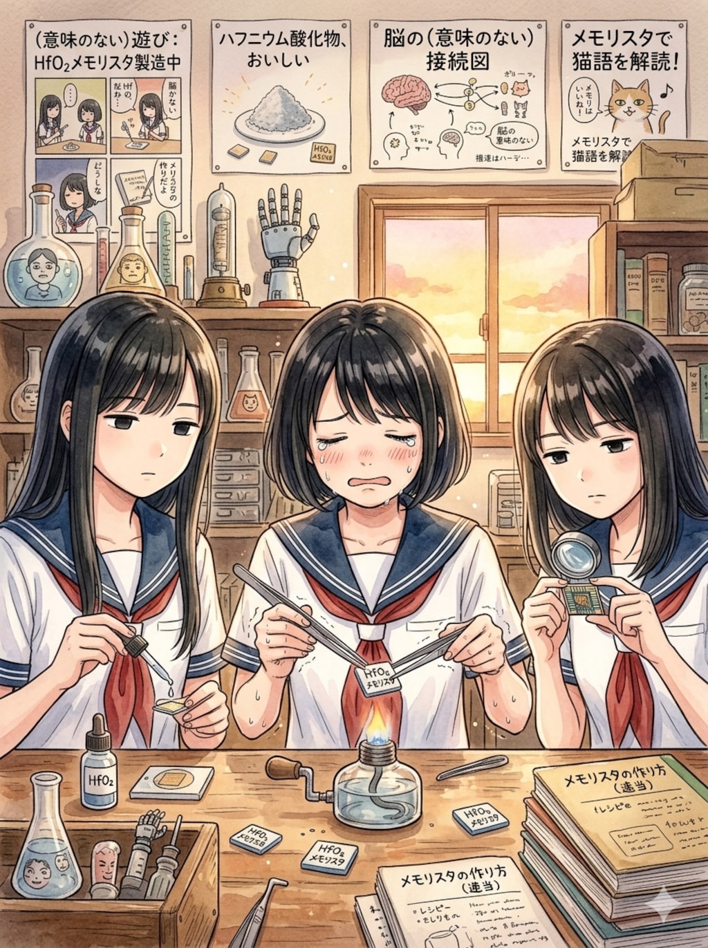 ニューロモルフィックHfO₂メモリスタ