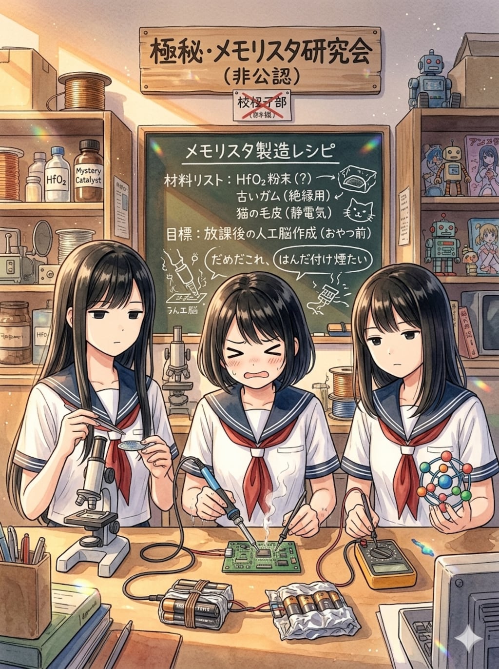 ニューロモルフィックHfO₂メモリスタ