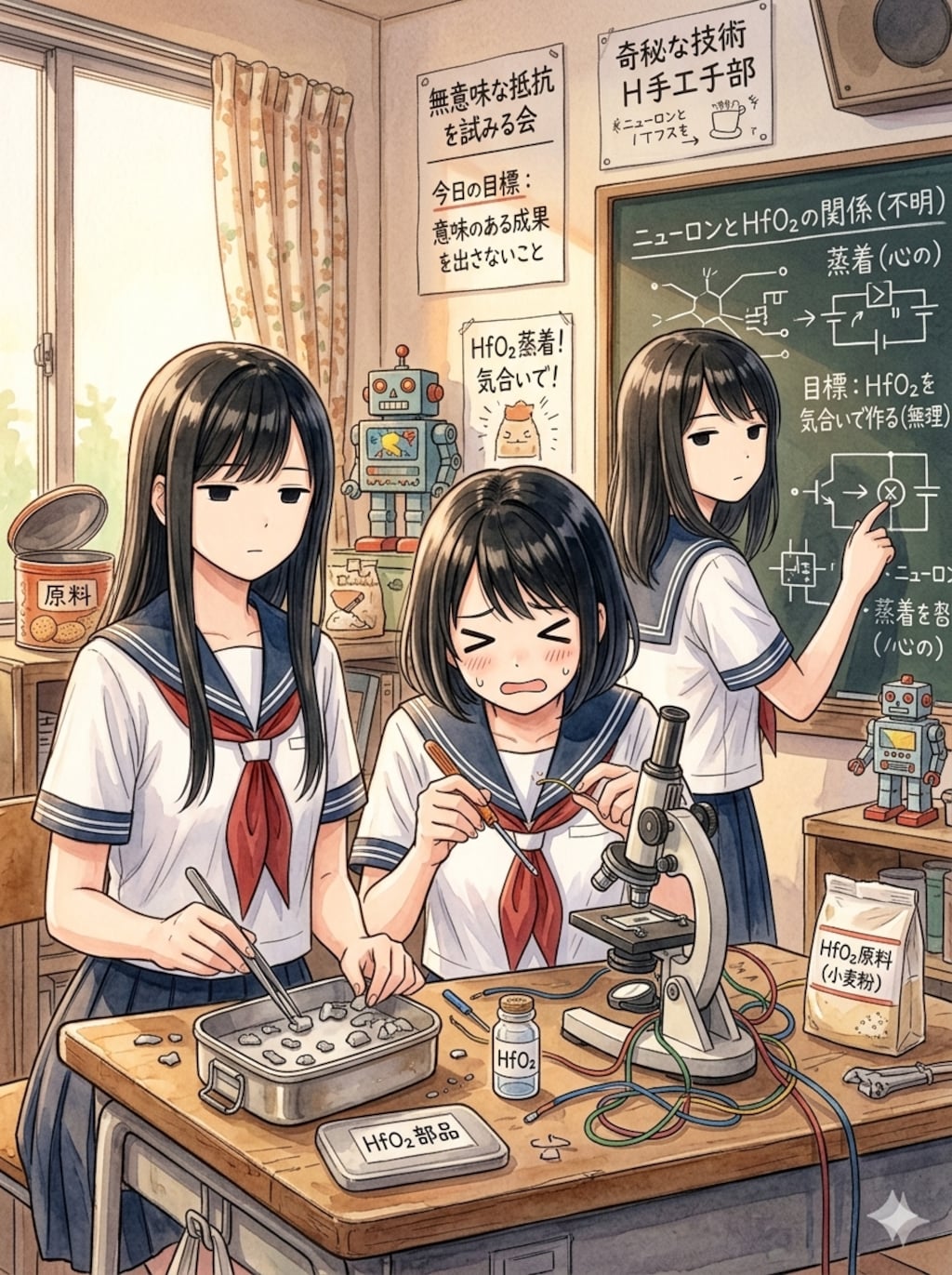 ニューロモルフィックHfO₂メモリスタ