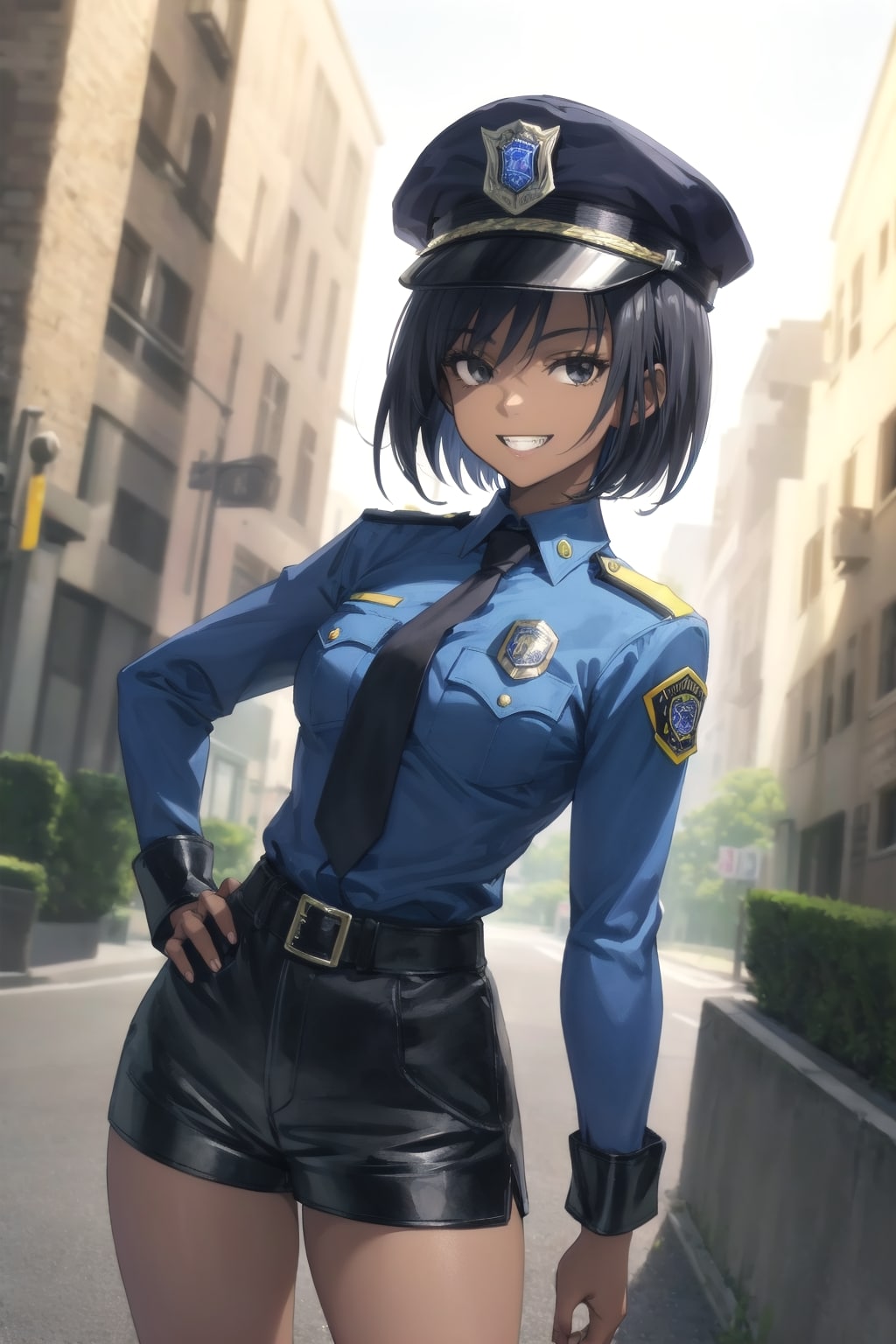 ショートパンツ婦警 | の人気AIイラスト・グラビア