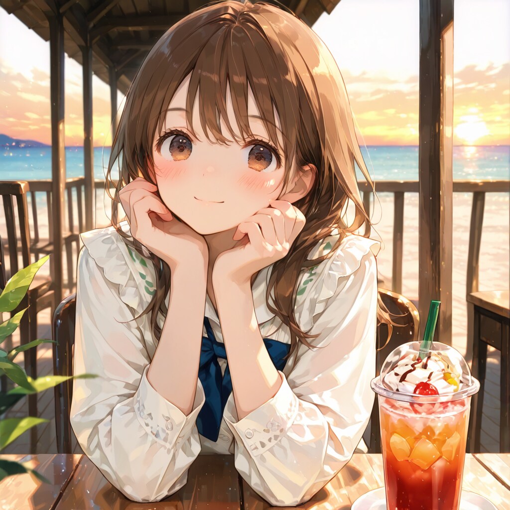 海辺カフェデート