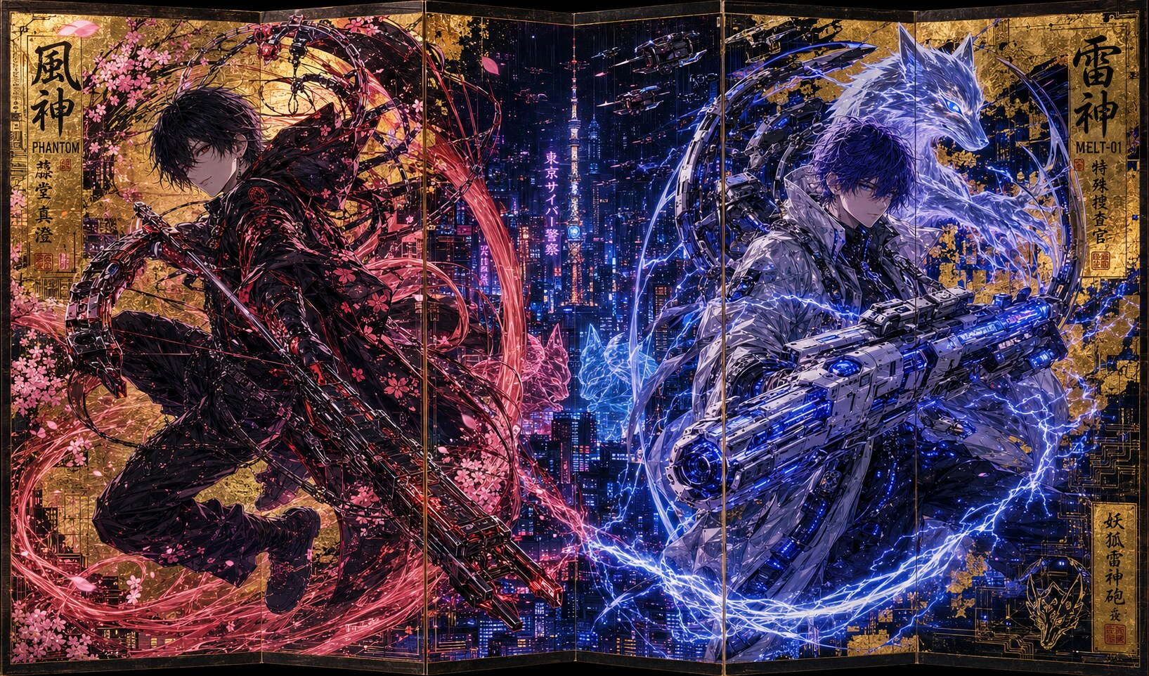サイバー風神雷神図｜PHANTOM × MELT-01