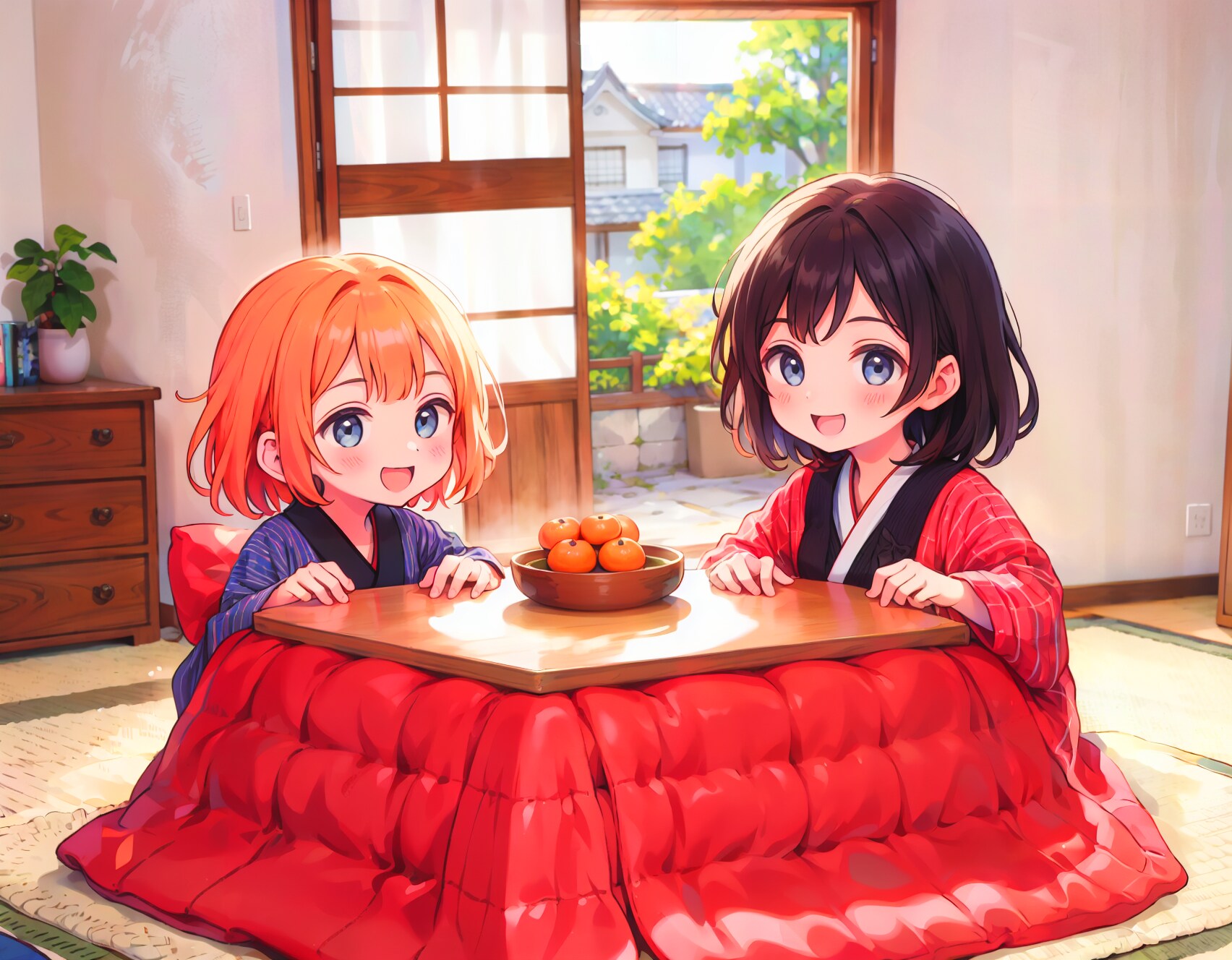 こたつと半纏