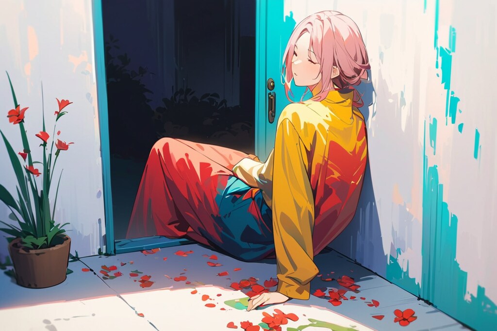 扉の前で眠る人2025①