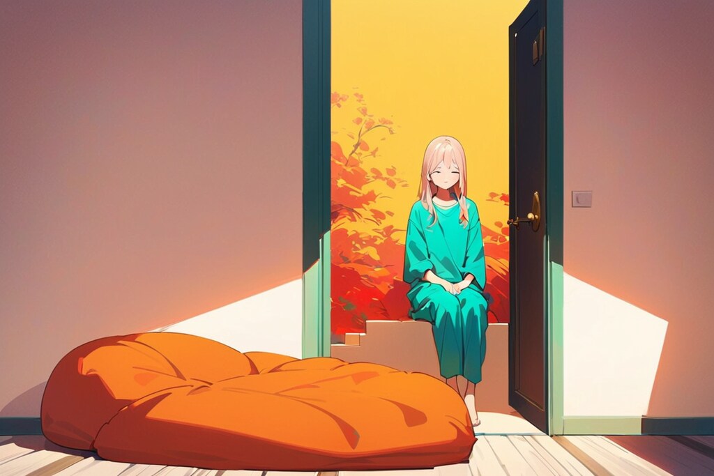 扉の前で眠る人2025①