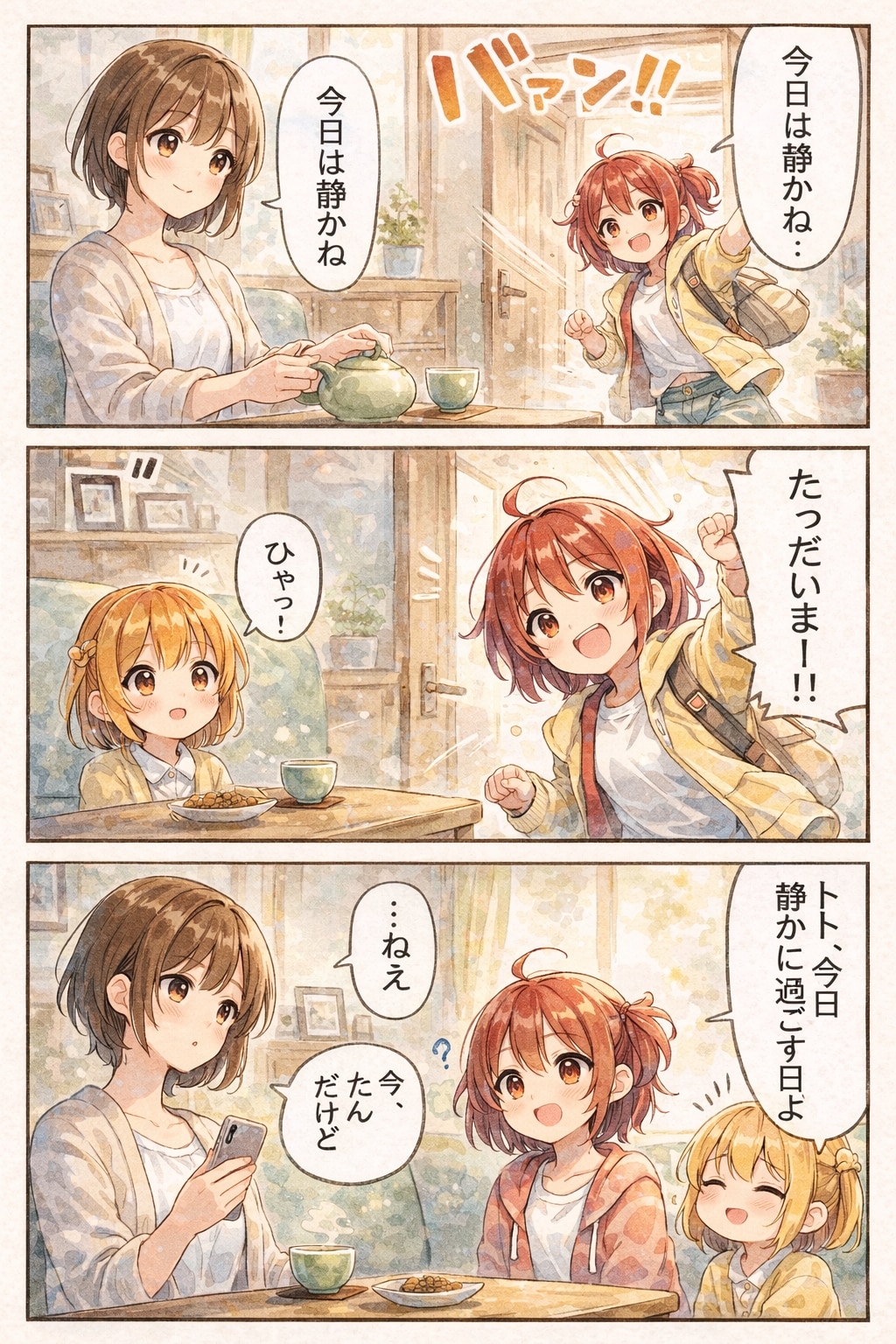 御手洗家の日常（GPT Image 1.5） | の人気AIイラスト・グラビア