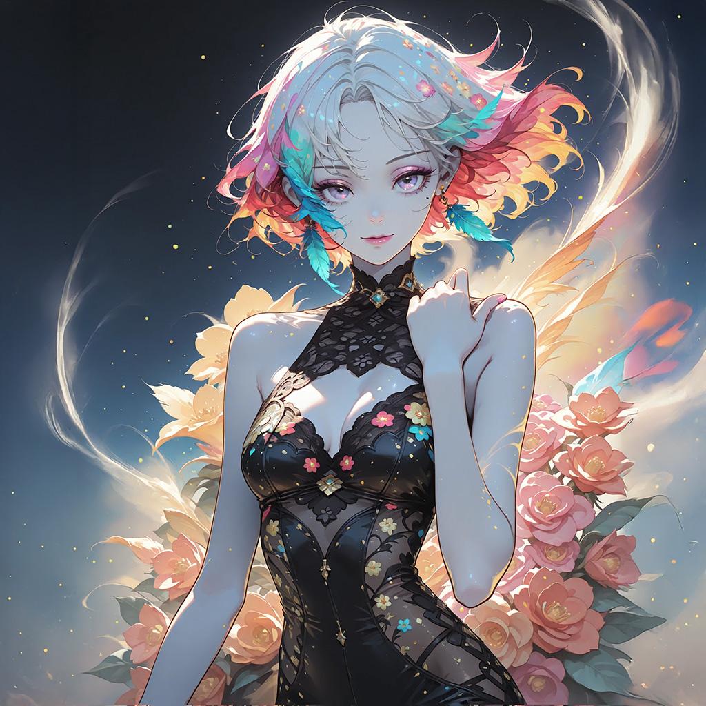 花刺繍と花 | の人気AIイラスト・グラビア