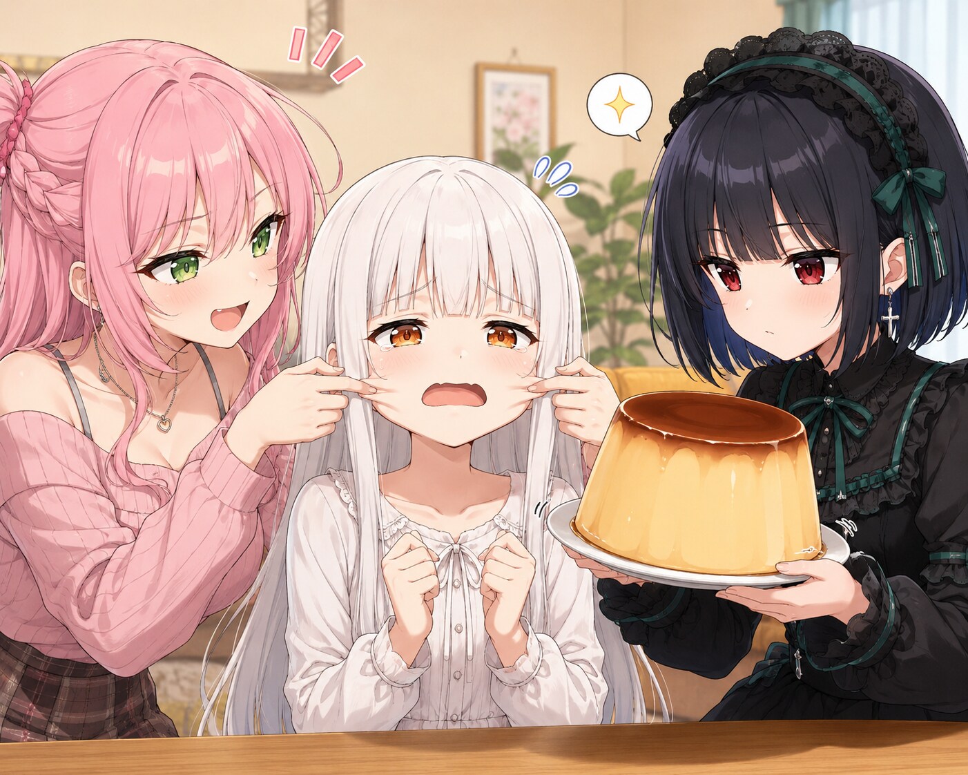 プリン1口チャレンジ | の人気AIイラスト・グラビア