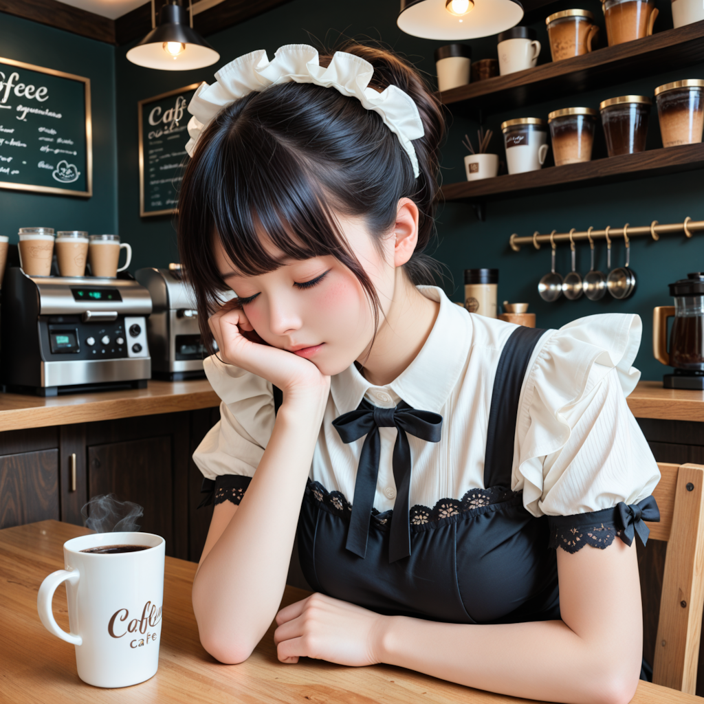 居眠りメイド