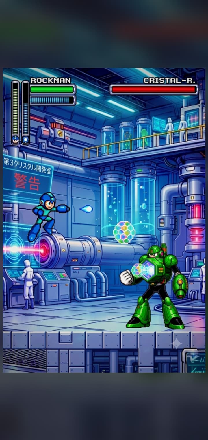 オリジナルナンバーロボット、　　　　　　　　　　　　　　　　　　　ビームマンの戦闘画像。